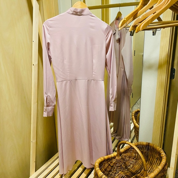 H&M Dresses Hm Baby Pink Satin Dress Poshmark